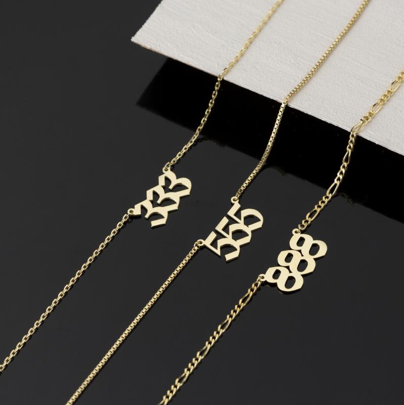 Kişiye Özel 925 Ayar Melek Rakamı Kolye