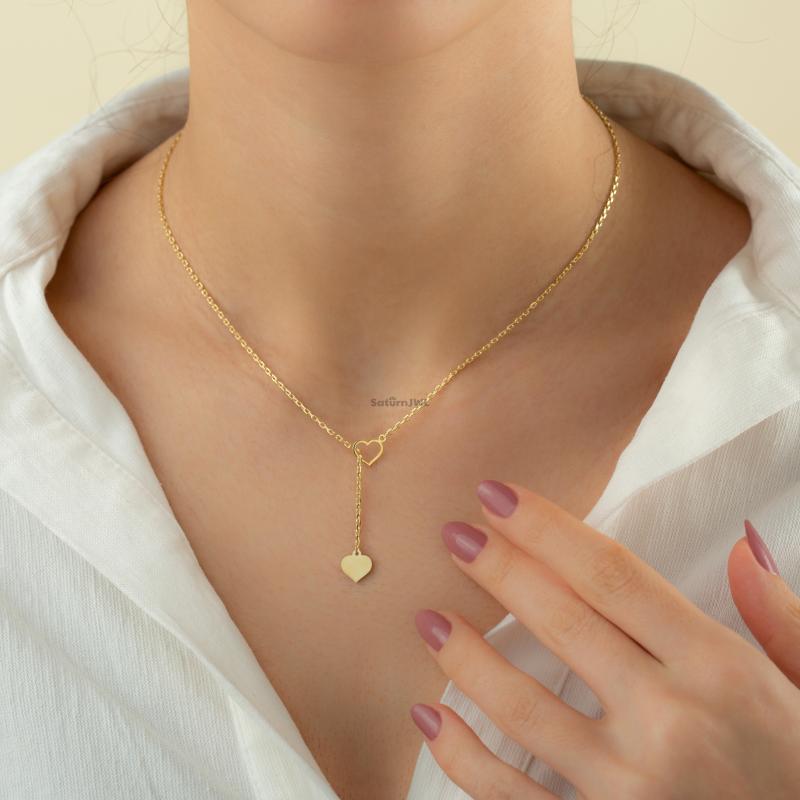 Kişiye Özel 925 Ayar Sarkan Kalp Kolye