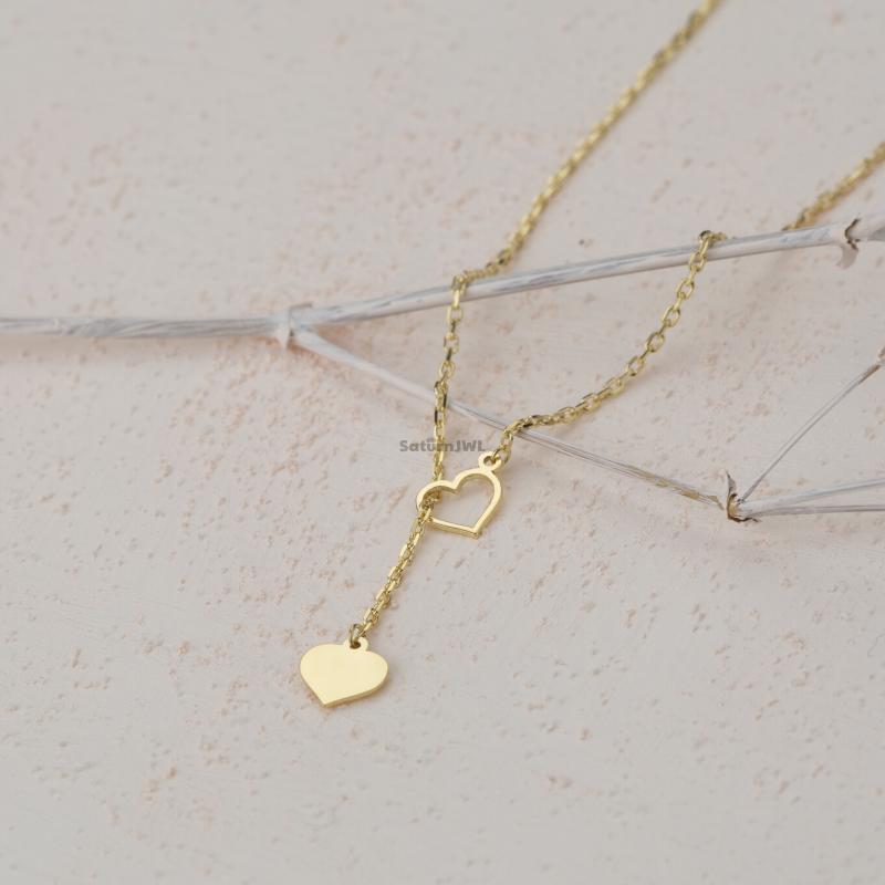 Kişiye Özel 925 Ayar Sarkan Kalp Kolye