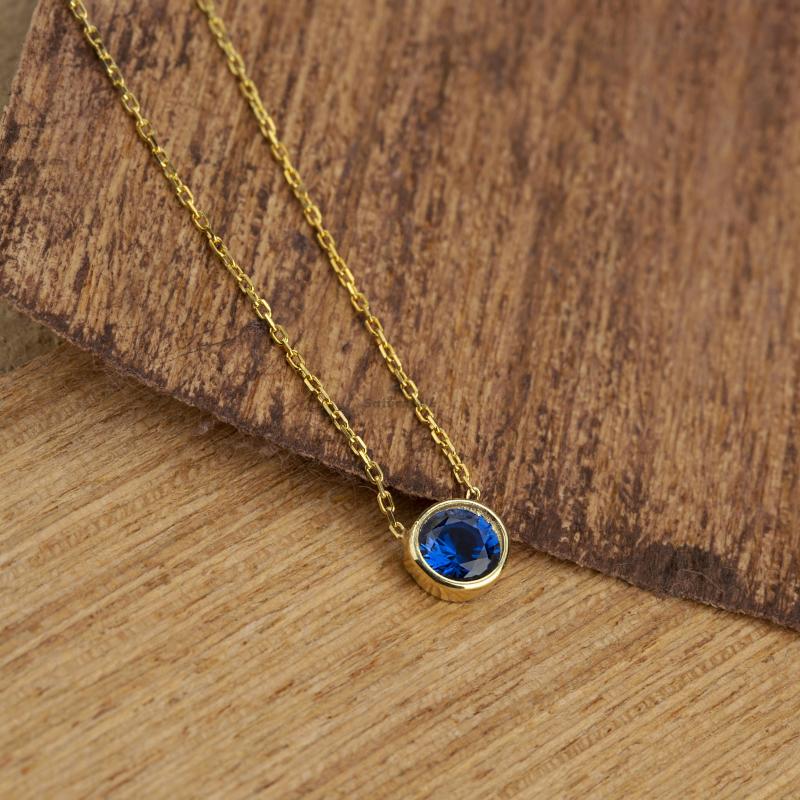 Kişiye Özel 925 Ayar Çift Yönlü Taşlı Kolye