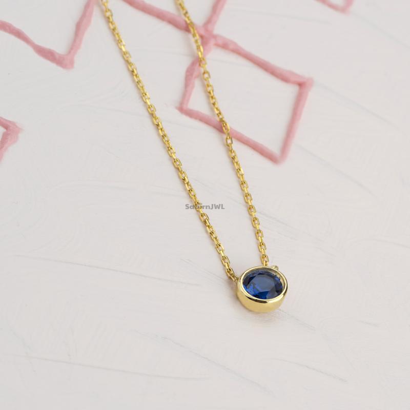 Kişiye Özel 925 Ayar Çift Yönlü Taşlı Kolye