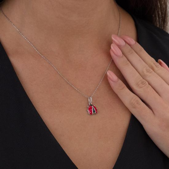 Kişiye Özel 925 Ayar Uğur Böceği Kolye